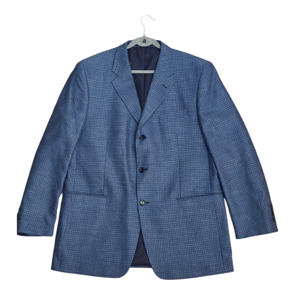Norm Thompson Blue Patterned Blazer - image 1